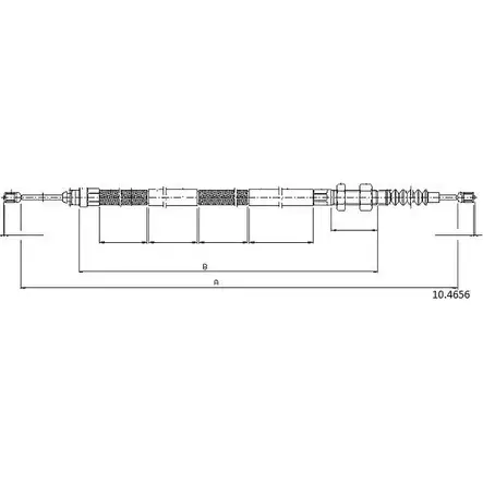 Трос ручника CABOR 1231327135 10.4656 G2VXYB MDJ LV