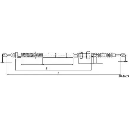 Трос ручника CABOR 10.4659 7V3418 79N XJ 1231327145