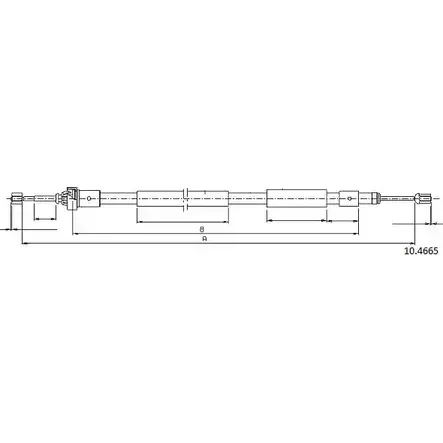 Трос ручника CABOR 1231327169 G0LBUQ XJ 1FE9X 10.4665 изображение 0