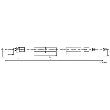 Трос ручника CABOR BA F1U7 3NM8JC 10.4666 1231327173 изображение 0