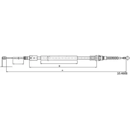 Трос ручника CABOR 1231327177 NWQ60 KNDD TT 10.4668