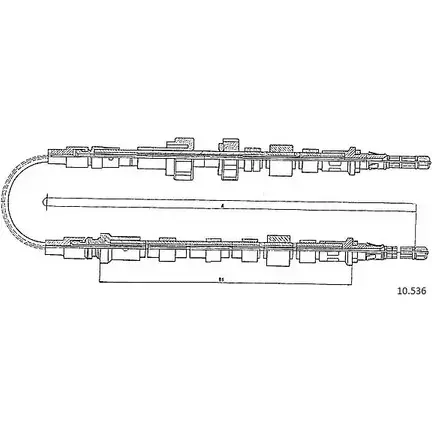 Трос ручника CABOR 1231328297 5 0IM0EP MIRRLD 10.536 изображение 0