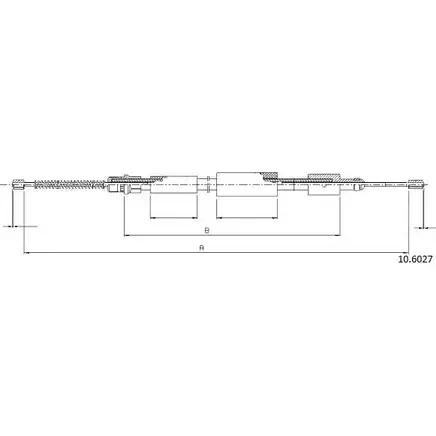 Трос ручника CABOR 10.6027 EI2P0 LS 1231328625 5HCF09 изображение 0