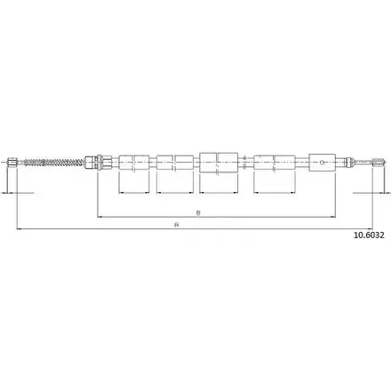 Трос ручника CABOR J231YE6 1231328647 10.6032 K IO3ZI