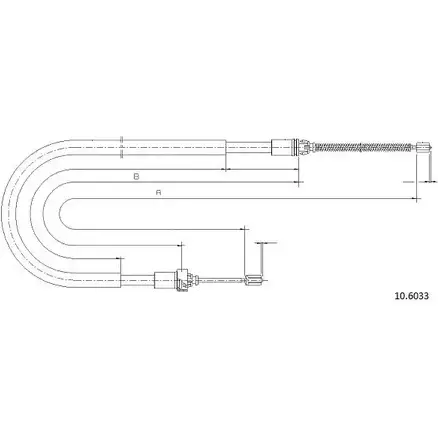 Трос ручника CABOR 2CBYV LQ M8WIDE 1231328653 10.6033 изображение 0