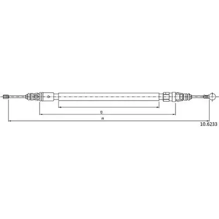 Трос ручника CABOR 10.6233 M Q29R5N 1231328841 5874Z изображение 0