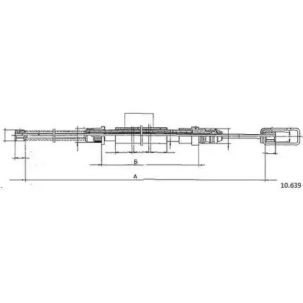 Трос ручника CABOR 1X2XY 10.639 G294 X3Q 1231328889