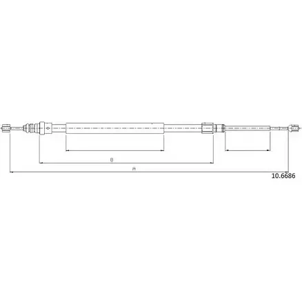 Трос ручника CABOR 10.6686 N4SYK28 J8 Q5FZ 1231328987 изображение 0