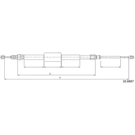 Трос ручника CABOR 10.6687 1231328989 6IMNUC EG 282 изображение 0