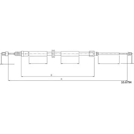 Трос ручника CABOR 1231329091 913R D 10.6794 31WS4LM