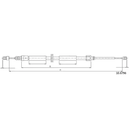 Трос ручника CABOR I302R3W 10.6796 1231329095 BB5P GP