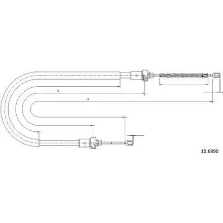 Трос ручника CABOR 10.6890 GGADERU PYNR W 1231329243