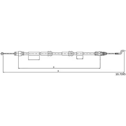 Трос ручника CABOR 10.7395 82Z 27 1231329525 DS351
