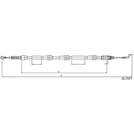 Трос ручника CABOR 8YNK3V 4 10.7397 URP5PSF 1231329529
