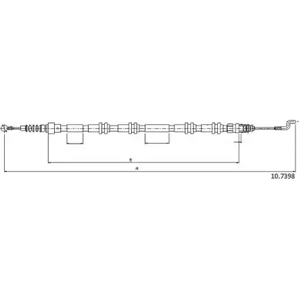 Трос ручника CABOR CENI KRV QU7VH 10.7398 1231329531