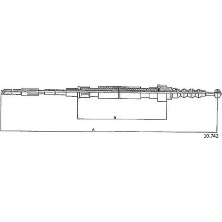 Трос ручника CABOR 10.742 1231329575 AAP71XV 9 6RBZQC изображение 0