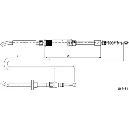 Трос ручника CABOR 20U5ST C 1231329633 10.7484 EK6L0KI