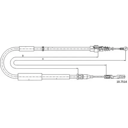 Трос ручника CABOR 205X9P1 10.7514 1231329835 18RRL I