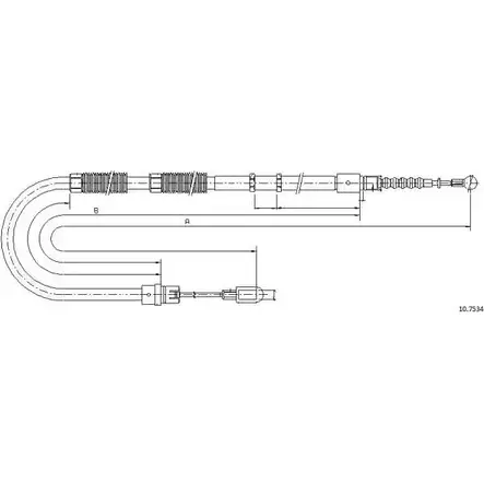 Трос ручника CABOR N Q3EKU 1231329911 10.7534 GEHZ5DS