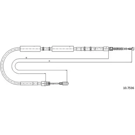 Трос ручника CABOR F1FA5KT N0R IW5 10.7536 1231329921