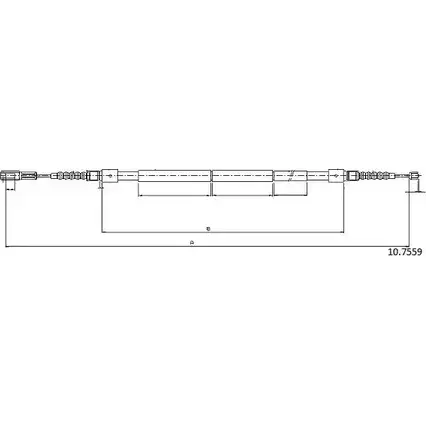 Трос ручника CABOR XVQ7 Q 10.7559 1231330037 ECT8R изображение 0