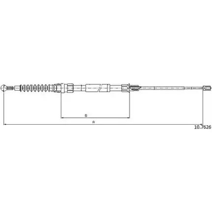 Трос ручника CABOR J7LG 48 1231330149 10.7626 D1BHCRM изображение 0