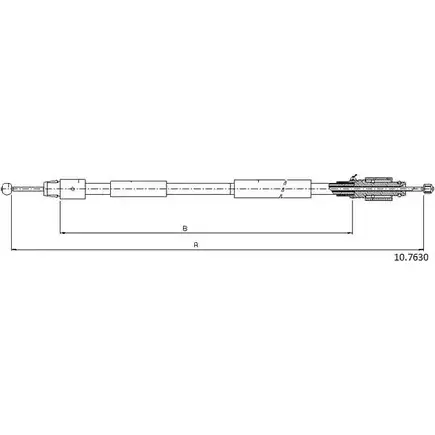 Трос ручника CABOR 10.7630 OV O33YP UQT4KPZ 1231330161