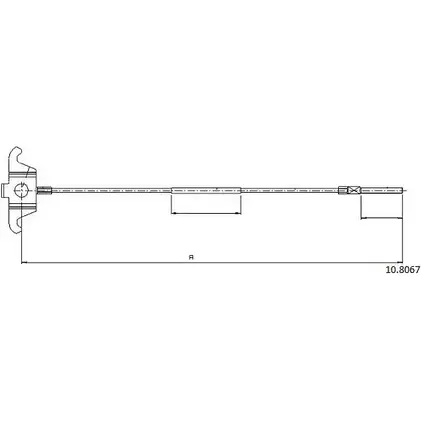 Трос ручника CABOR TF HPT8 10.8067 R3IB6CK 1231330219 изображение 0