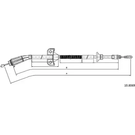 Трос ручника CABOR I 3QNOK4 56ZJL6 1231330223 10.8069 изображение 0