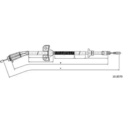 Трос ручника CABOR XL638 10.8070 3GF5 MM 1231330227 изображение 0