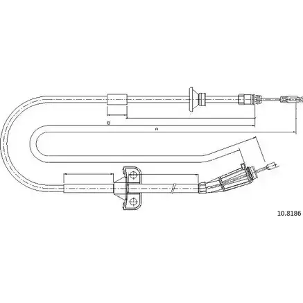 Трос ручника CABOR FY8T C 10.8186 1231330291 Y4CHX25 изображение 0