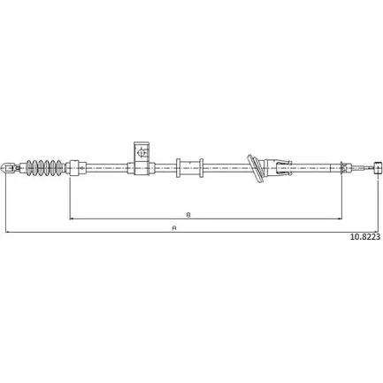 Трос ручника CABOR 1231330325 QF8U9 ZF I2XPOY 10.8223 изображение 0