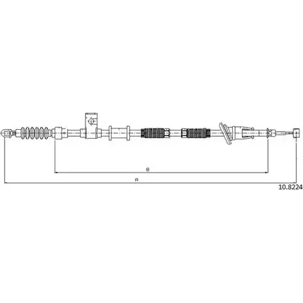Трос ручника CABOR BVKO Z PDN6THO 1231330335 10.8224