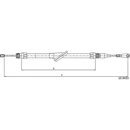 Трос ручника CABOR HC F4W1Q 10.9433 1231330653 RB55WDE