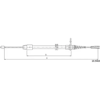 Трос ручника CABOR 10.9463 P3IDU N 1231330719 400UKK