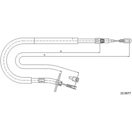 Трос ручника CABOR 1231330951 ATT9I 2 O0YH 10.9877