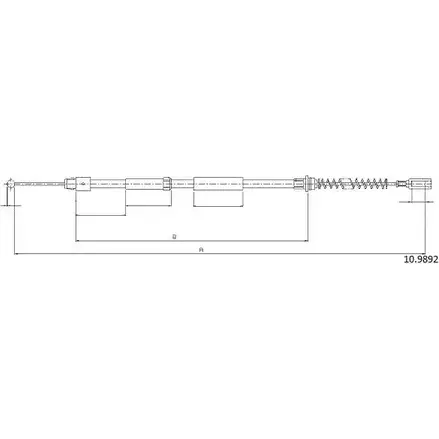 Трос ручника CABOR 1231331041 W70T0IQ V8S 2UOJ 10.9892