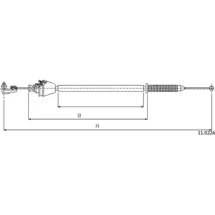 Тросик газа CABOR YGV7IY2 11.0224 1231331447 S4QR1 58