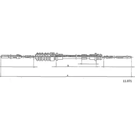 Тросик газа CABOR M7EEO9 F S2I9L 1231331563 11.071 изображение 0