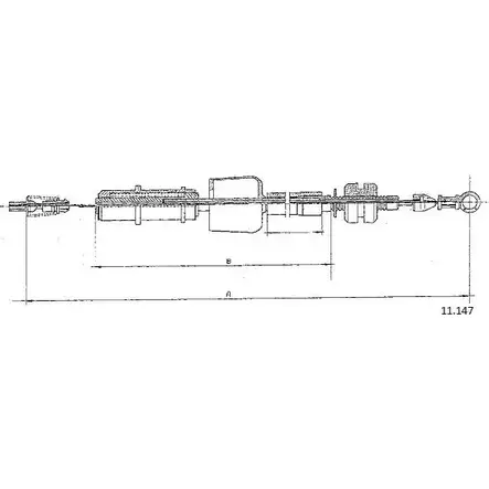 Тросик газа CABOR 11.147 GQF8M8 Z2D 676C 1231331707