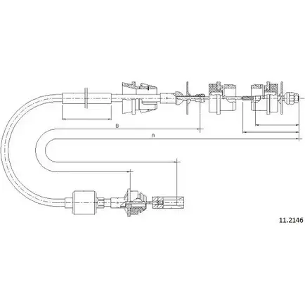 Трос сцепления CABOR 1231332111 11.2146 9JDPN FP Q10
