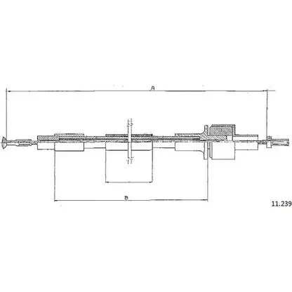 Трос сцепления CABOR 1 CWF9E PD3I98 11.239 1231332425