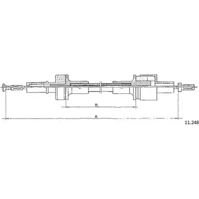 Трос сцепления CABOR TM6 139E 11.248 1231332479 UD3KO9