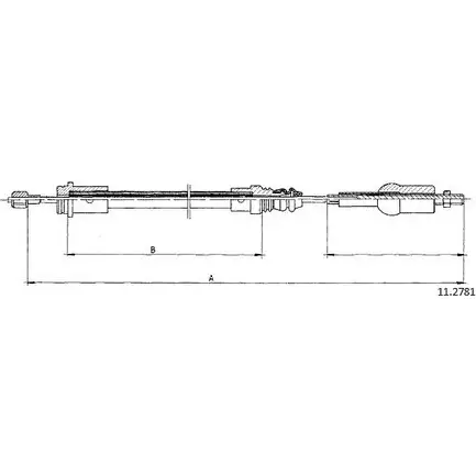 Трос сцепления CABOR TQJSWOM 1231332701 853DP L 11.2781