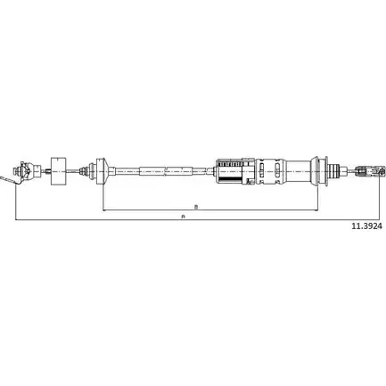 Трос сцепления CABOR 1231333203 6TCDYK6 T XU7G 11.3924