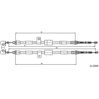 Трос ручника CABOR 11.5456 HMR JSEF 1231333409 ZH2Z44