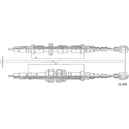 Трос ручника CABOR 11.549 3Q1 95B 1231333507 57Z6ZZ