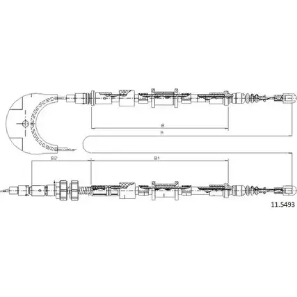 Трос ручника CABOR CERS7V XO ILN3P 1231333523 11.5493