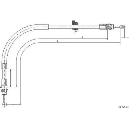 Трос ручника CABOR 1231333713 XLFTD CGQ7 8S7 11.5571 изображение 0