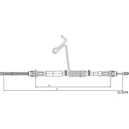 Трос ручника CABOR W5XZ U 11.5574 1231333729 3MUHE